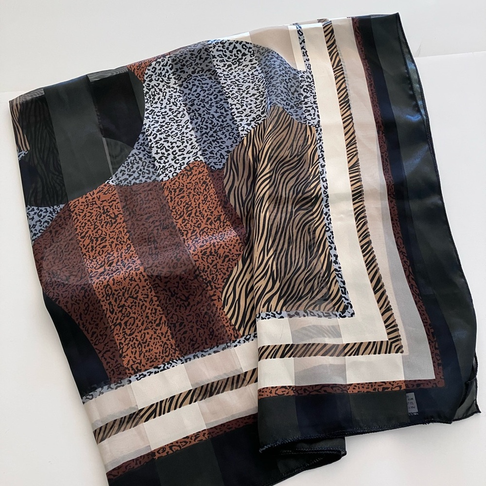 Animal Print Large Vibrant Scarf